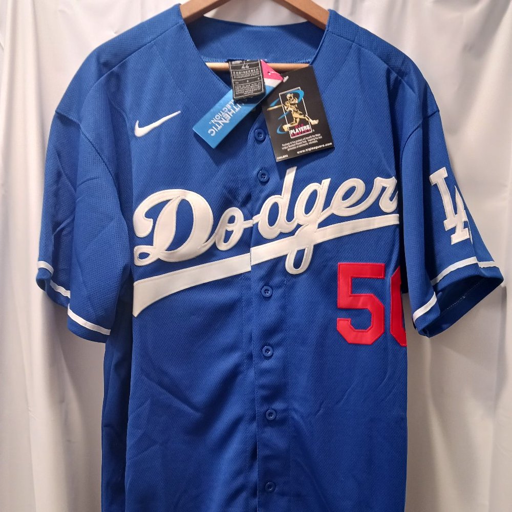 Men's Nike MLB Los Angeles Dodgers #50 Mookie Betts City Connect Jersey  NWT L